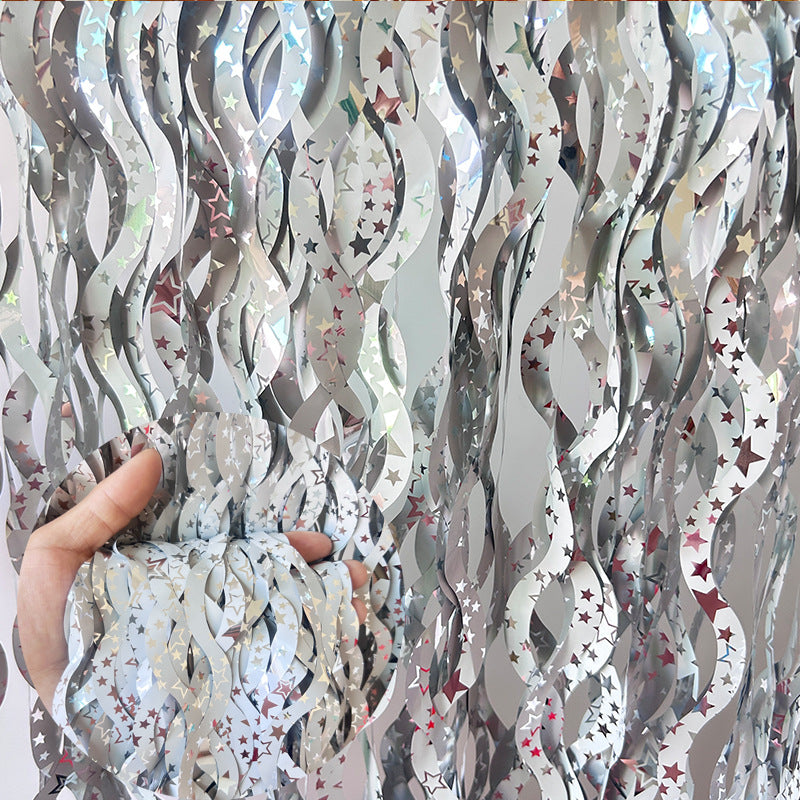 パーティー・インテリア用装飾 波形カーテン 壁面装飾 長さ1M/2M