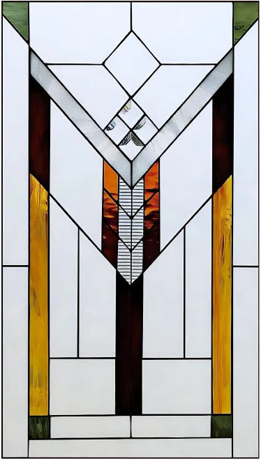 【UVカット・静電気吸着タイプ】ステンドグラス風 ウィンドウフィルム(モダン柄6パターン)