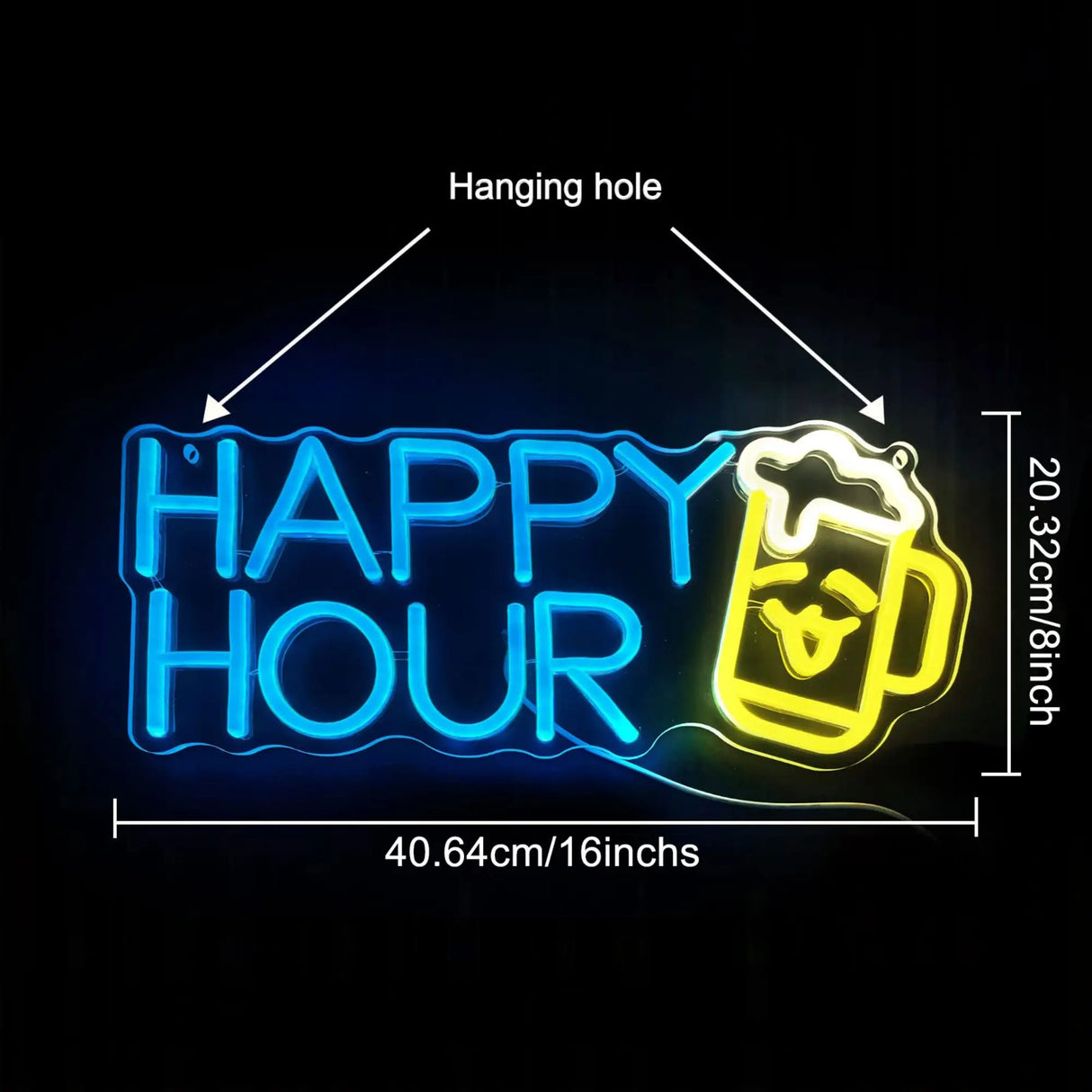 ハッピーアワー LEDネオンサイン(ネオン看板)