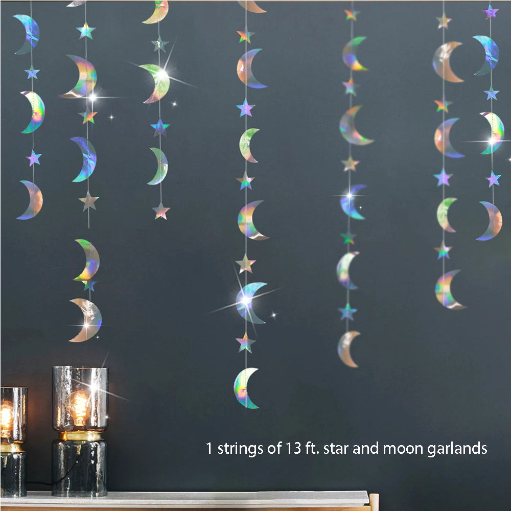 イベント・クリスマス装飾|虹色ホログラフィックガーランド