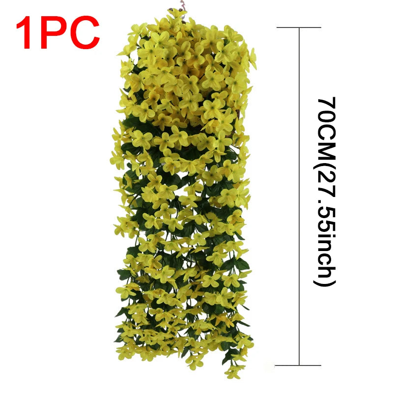 造花ハンギングローズ&アイビー壁掛け