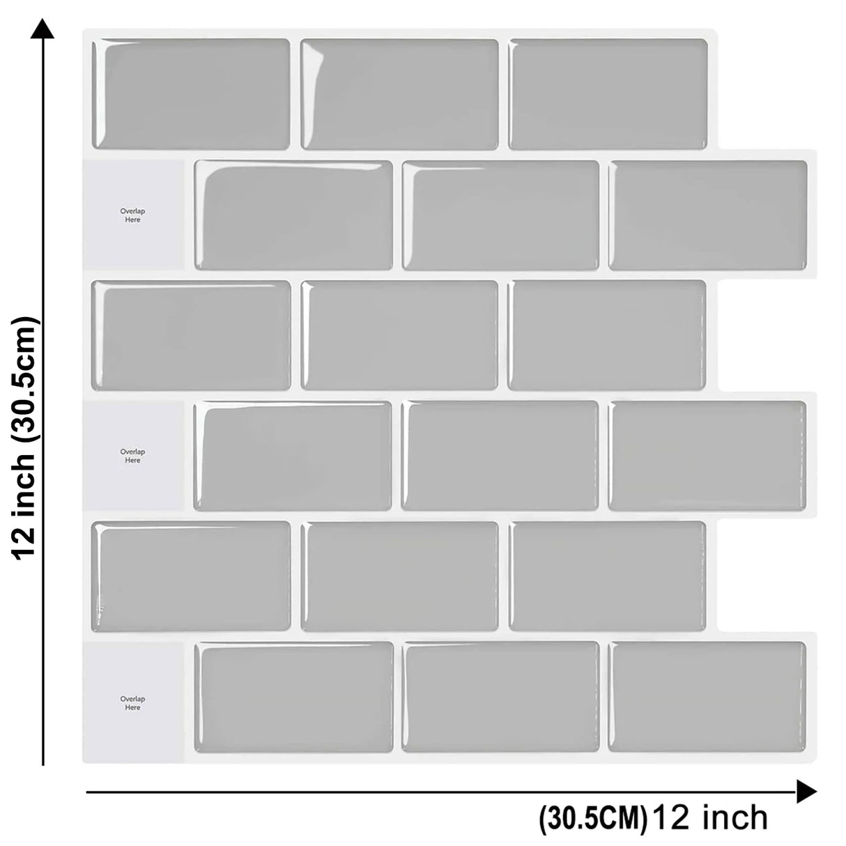 DIY用 レンガ型天然石風ステッカー 30.5×30.5㎝ 1pcs 単品購入可能