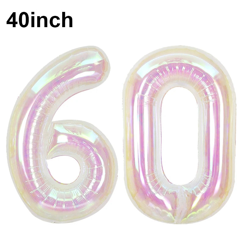 バルーン装飾 数字 レインボーカラーバルーン 誕生日パーティー用