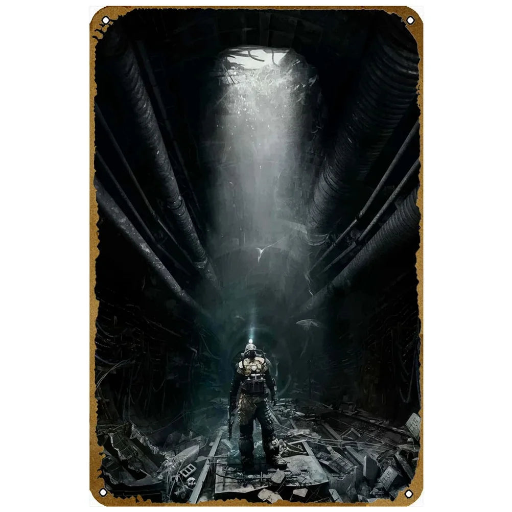 ヴィンテージ映画ブリキ看板 A