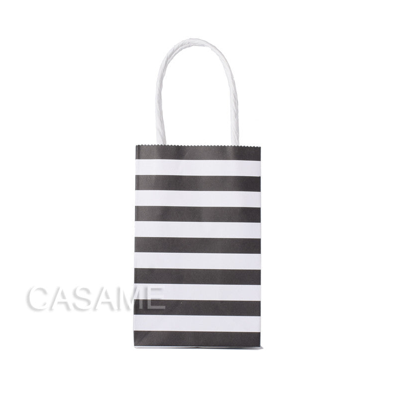 |ノベルティ用品 | ストライプ柄ミニギフトバッグ 10個セット | 7.5×12×5㎝