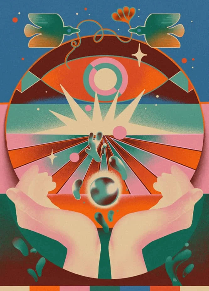 イベント・ハロウィングッズ|抽象未来主義キャンバスアートポスター