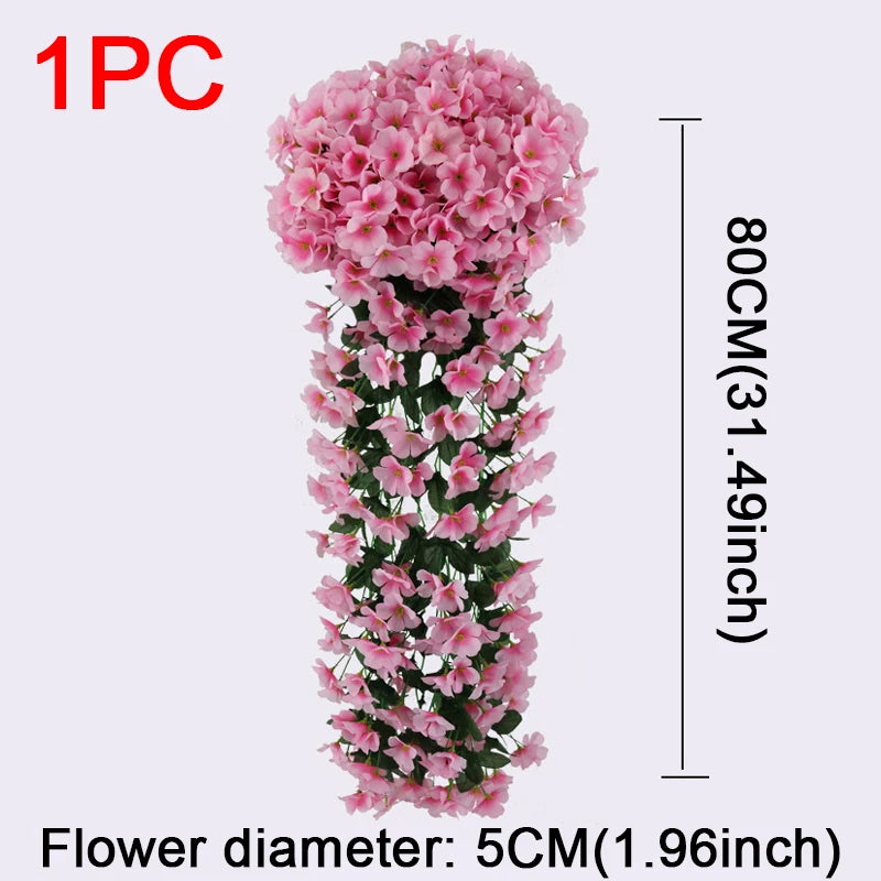 造花ハンギングローズ&アイビー壁掛け