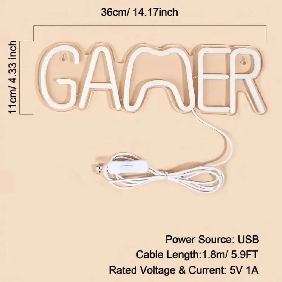 GAMER/GAMING ZONE/GAME TIME LEDネオンサイン(ネオン看板)