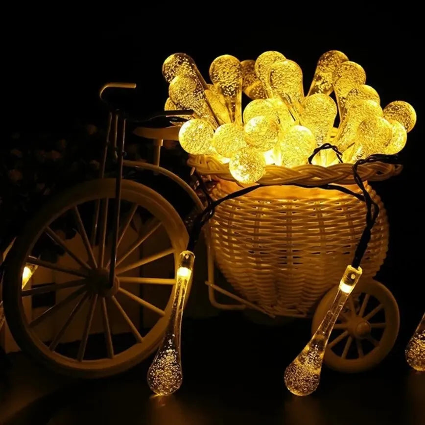 ソーラーLEDストリングライト(屋外用)