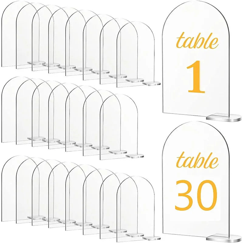 イベント・結婚式装飾|クリアアーチアクリルサイン10セット