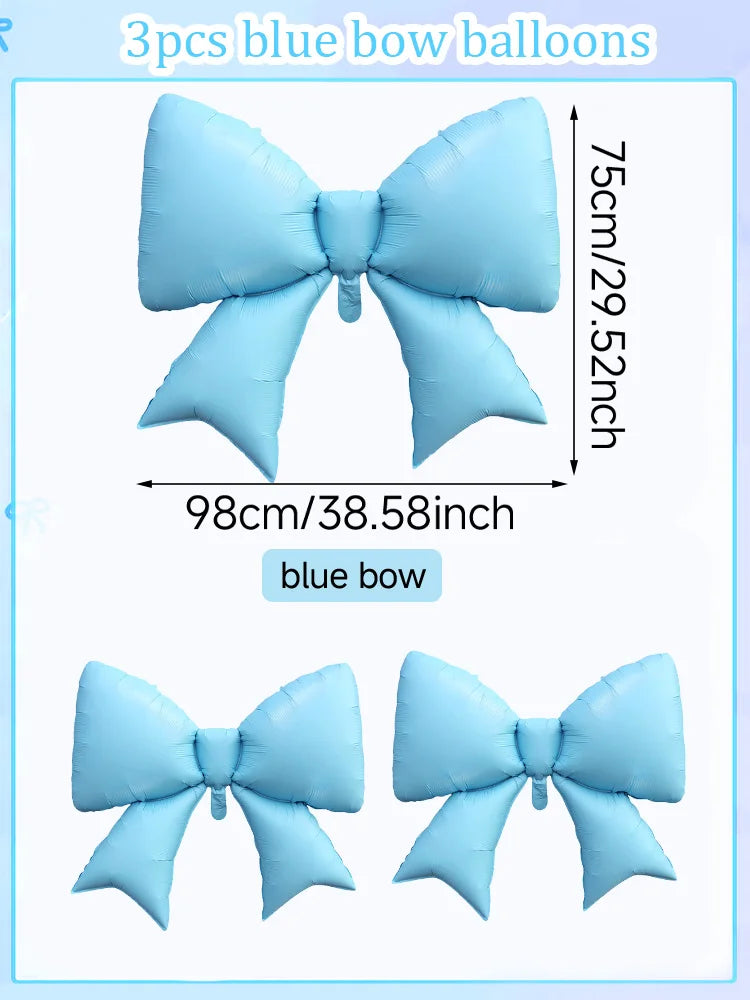 イベント・バルーン装飾 |リボン型アルミバルーンセット | 3個