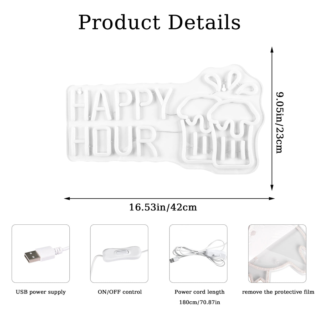 ハッピーアワーLEDネオンサイン(ネオン看板)