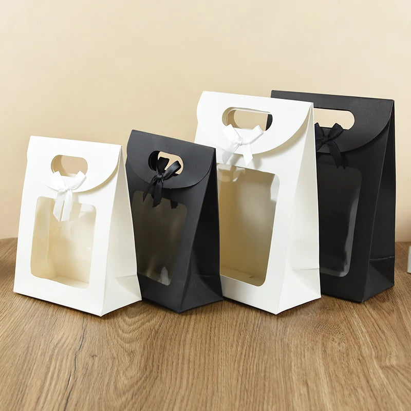 |ノベルティ用品 | 窓付きモノトーンギフトバッグ 5個セット