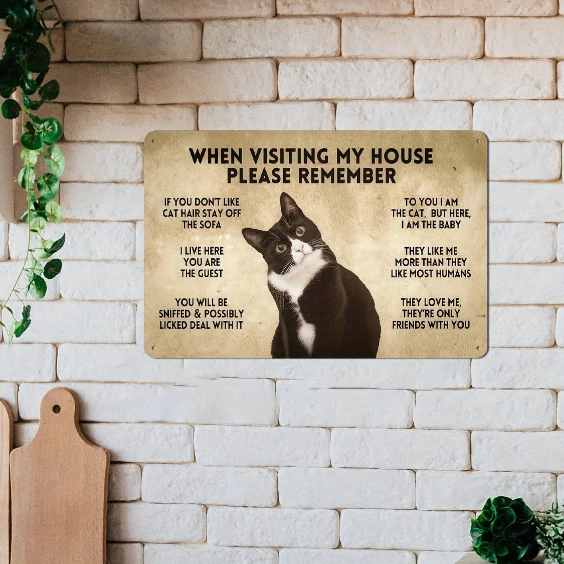 猫とコーヒー メタルブリキ看板