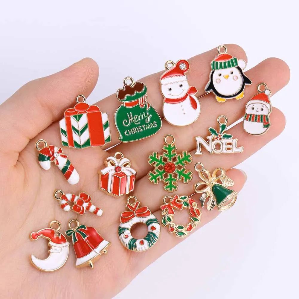 キュートなクリスマスチャームセット(10個セット)