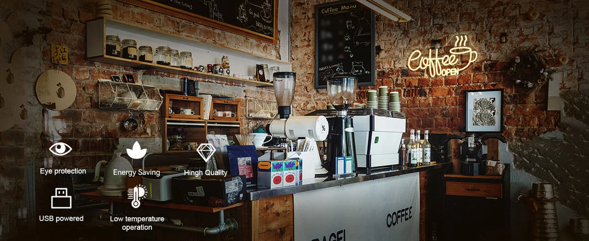 Coffee OPEN LEDネオンサイン(ネオン看板)