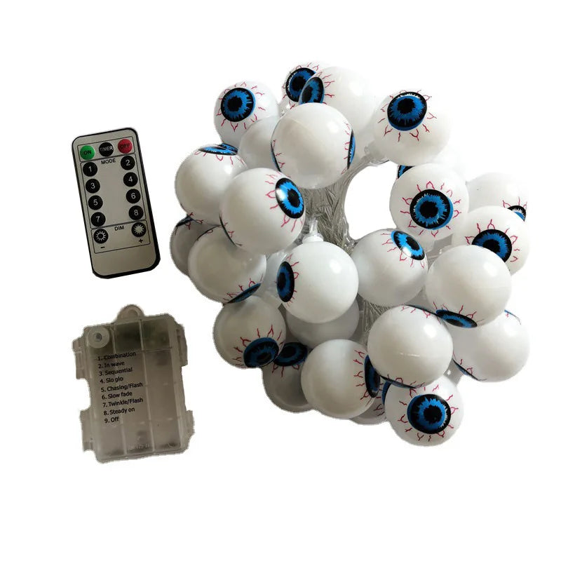 イベント・ハロウィン装飾|LED目玉飾りランプ リモコン付き