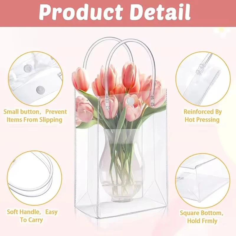 |イベント・ノベルティ用品 | 持ち手付き 透明バッグ 5〜30個