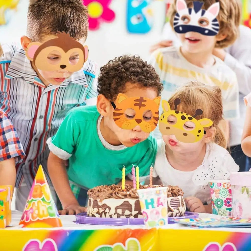 イベント・ハロウィングッズ|ジャングルアニマルフェルトマスク(子供用)