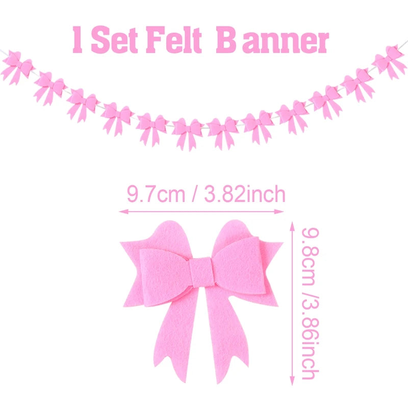 ピンクリボン付きラテックスバルーンセット