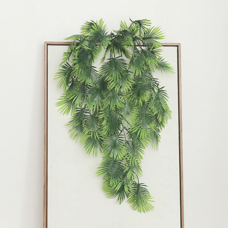 ヤシの人工植物・プラスチックのつる・壁掛け・シダ