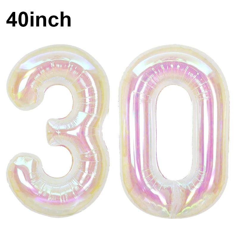 バルーン装飾 数字 レインボーカラーバルーン 誕生日パーティー用