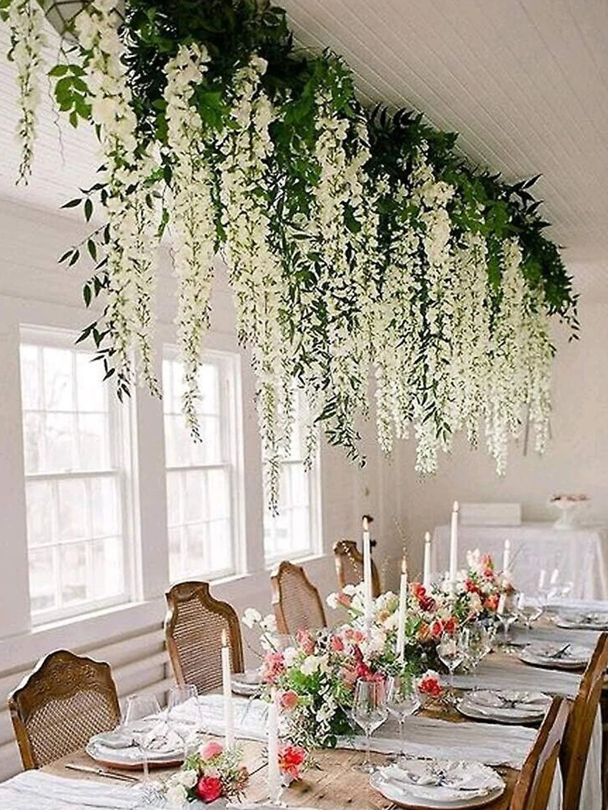 パーティー・ガーデン装飾|藤の花ガーランド 12本セット(110cm)