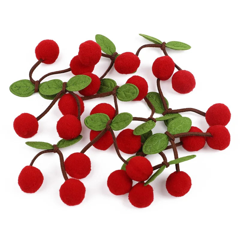 イベント・クリスマス装飾|フェルトボール チェリーガーランド デコレーション