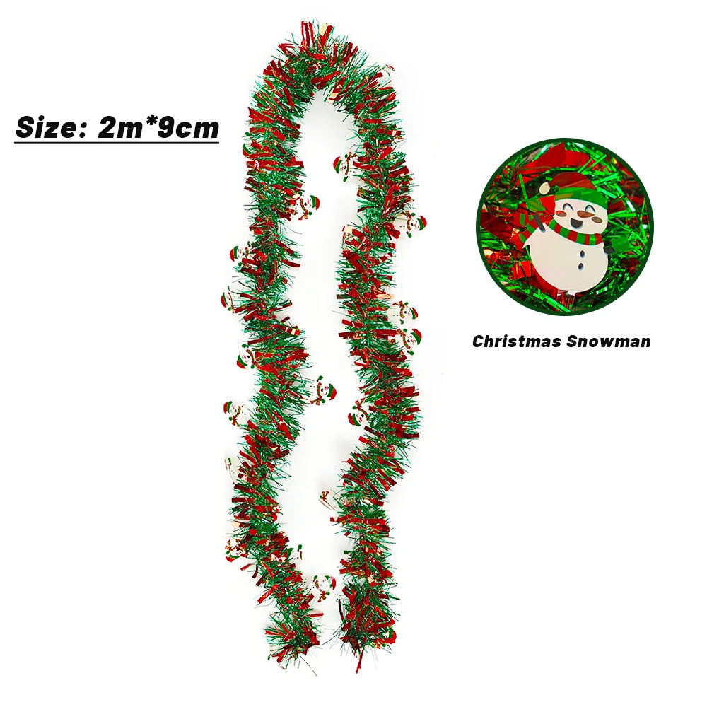 クリスマスリース|クリスマスカラーリボンガーランド 2m