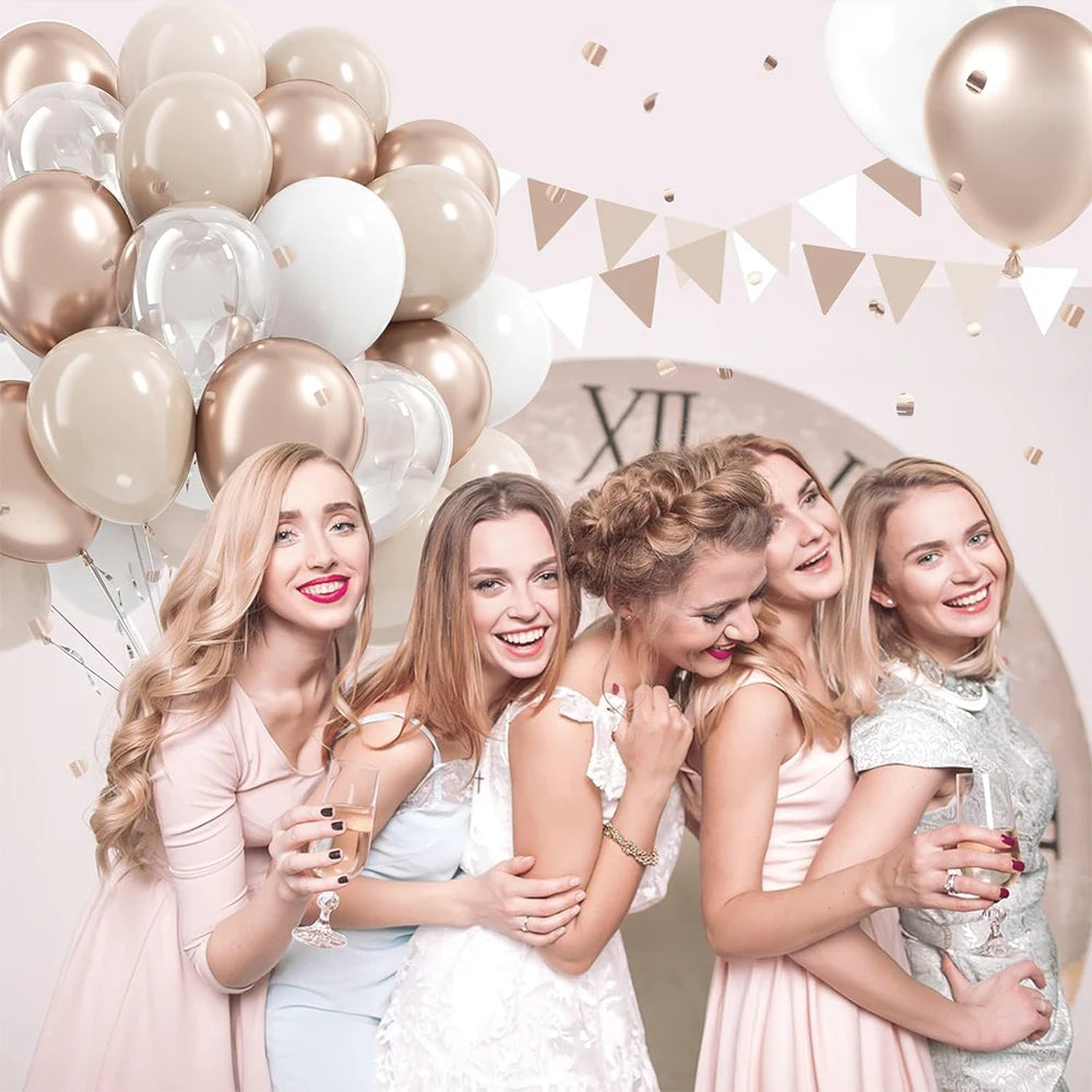 イベント・バルーン装飾 |シャンパンゴールドバルーンセット | 30個