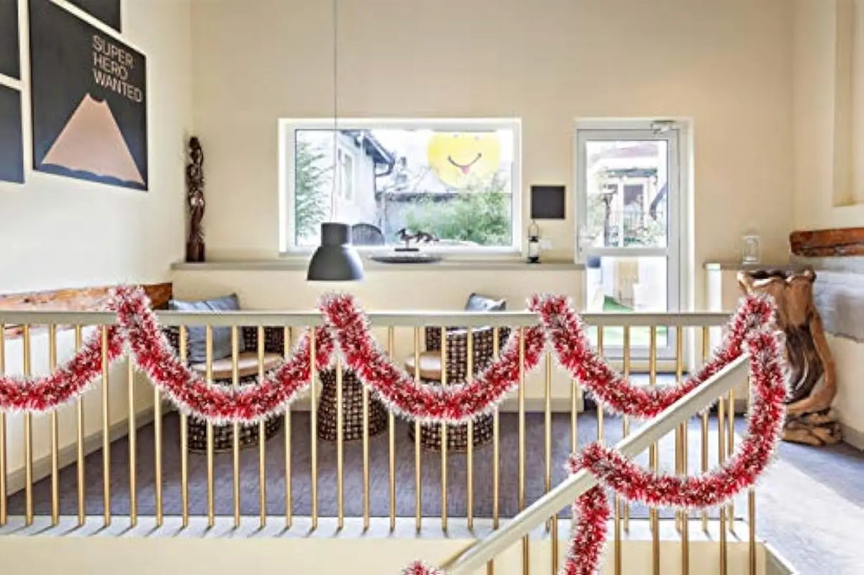 クリスマスリース|メタリックストリーマー 緑 2m