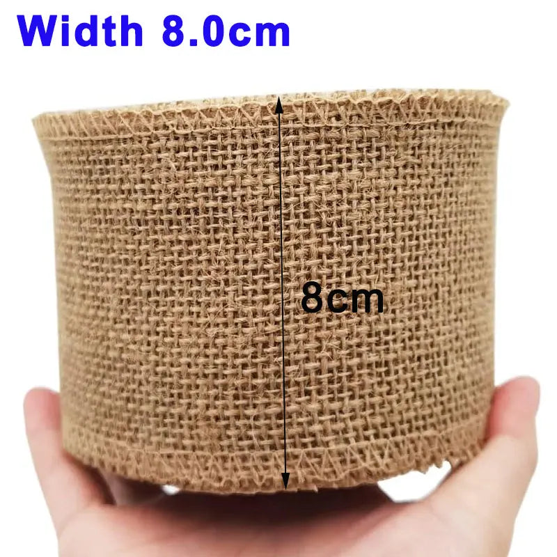 インテリア・パーティ装飾 | 天然麻素材リボン | 1m/2m/5m/10m巻