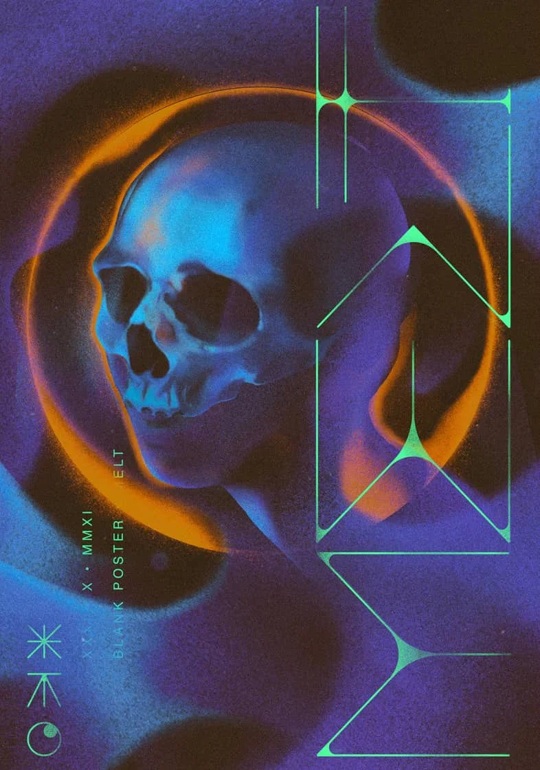 イベント・ハロウィングッズ|抽象未来主義キャンバスアートポスター