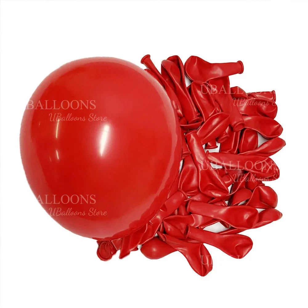 多彩な赤色ラテックス風船セット