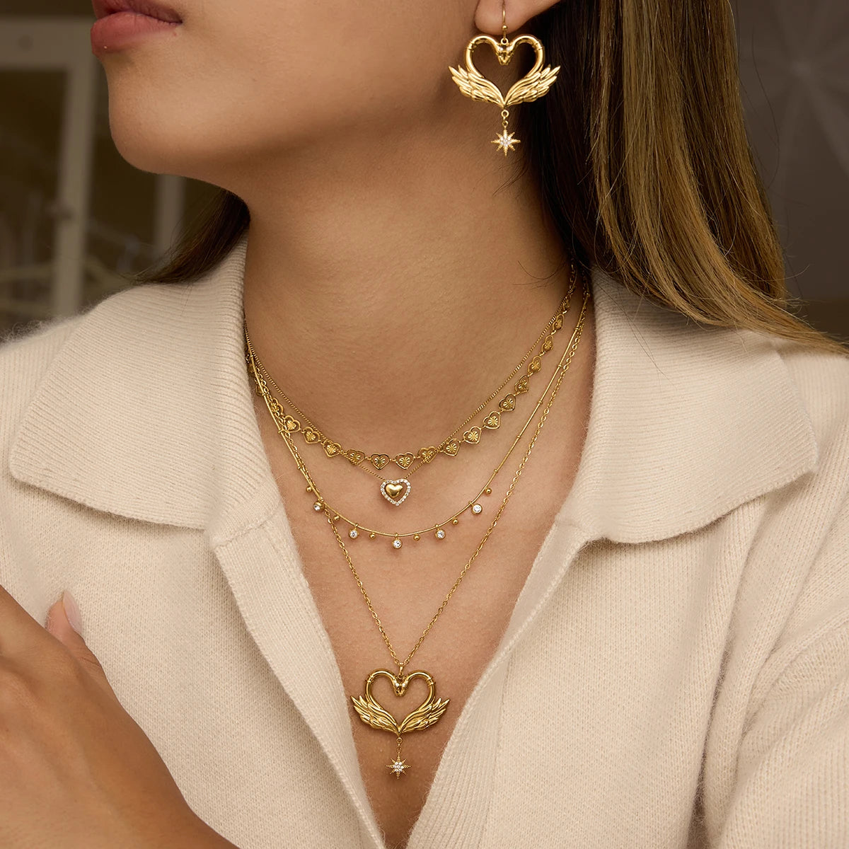 ロマンティック スワンジュエリーセット レディース