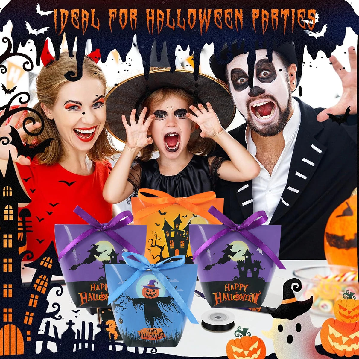 |イベント・ノベルティ用品 |ハロウィン用ギフトボックス | W6×H10.5×D6c