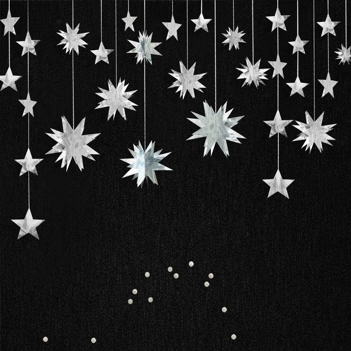 イベント・クリスマス装飾|シルバースター3Dガーランドデコレーション