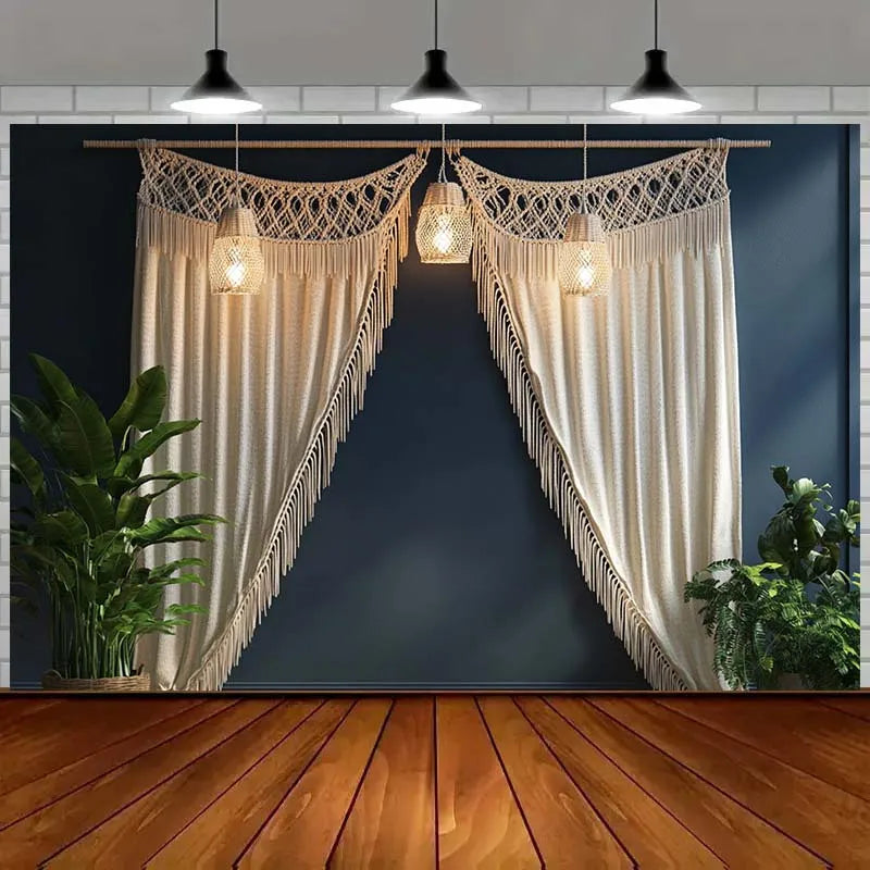 インテリア装飾 フリンジ付きカーテン 豪華デザイン 再利用可能