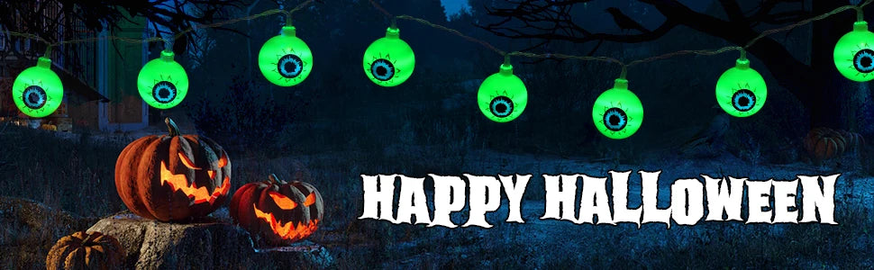 イベント・ハロウィン装飾|LED目玉飾りランプ リモコン付き