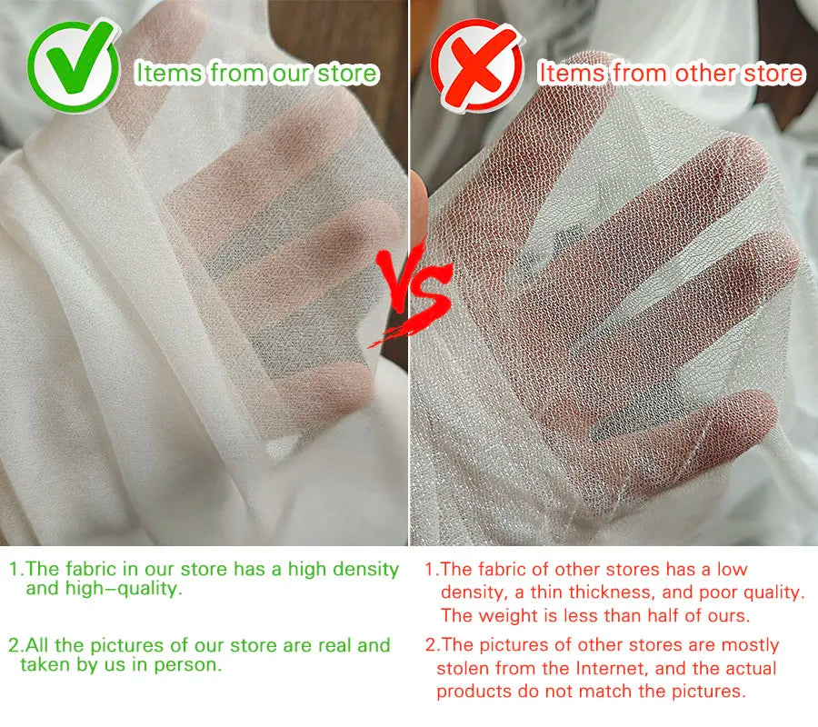 ウェディングアーチ用シフォンカーテン10m