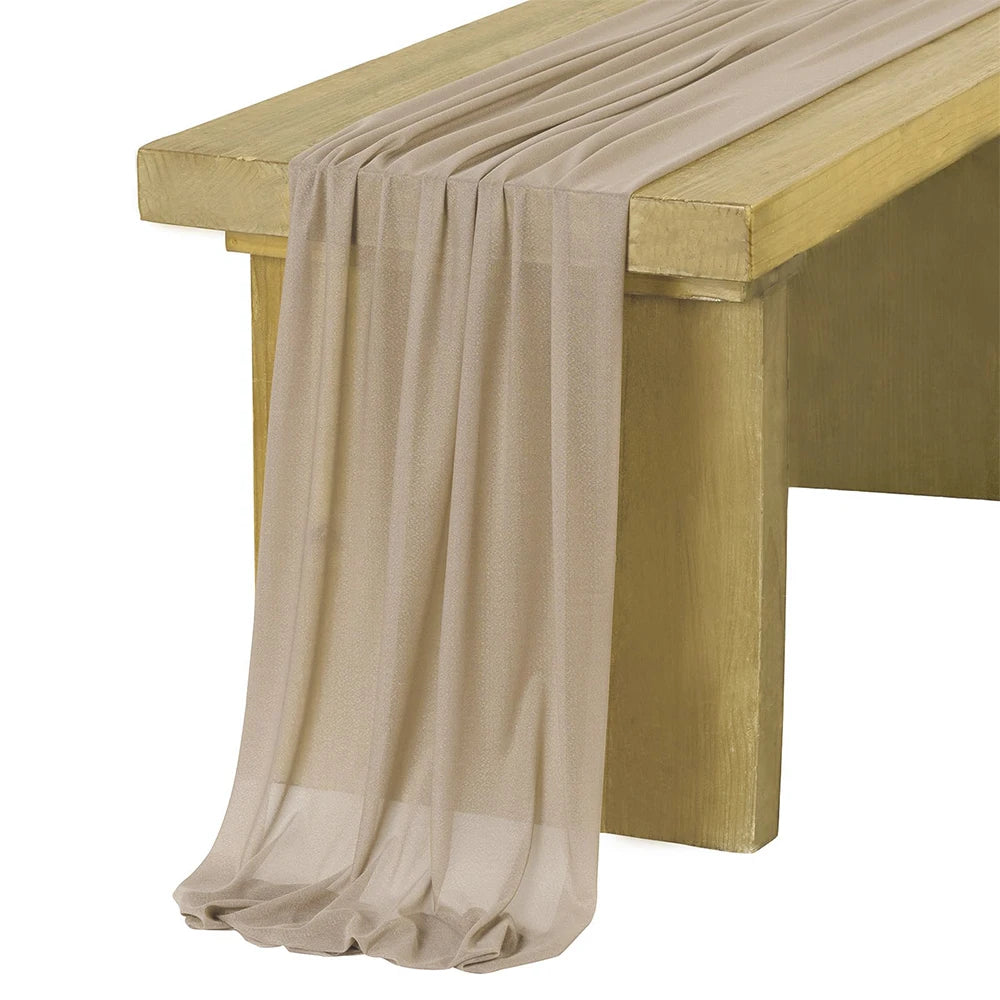 インテリア・パーティ装飾 | シフォンテーブルランナー |1.8/3/6/10m