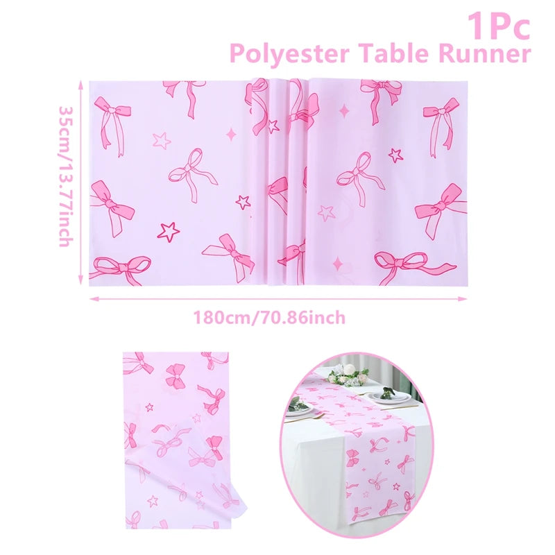 ピンクリボン付きラテックスバルーンセット