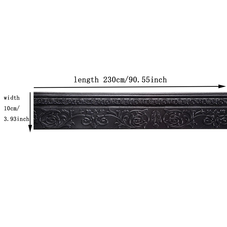 壁面装飾 幅木風粘着ボーダーシート 幅10㎝x230㎝ 衝撃吸収 XPEフォーム