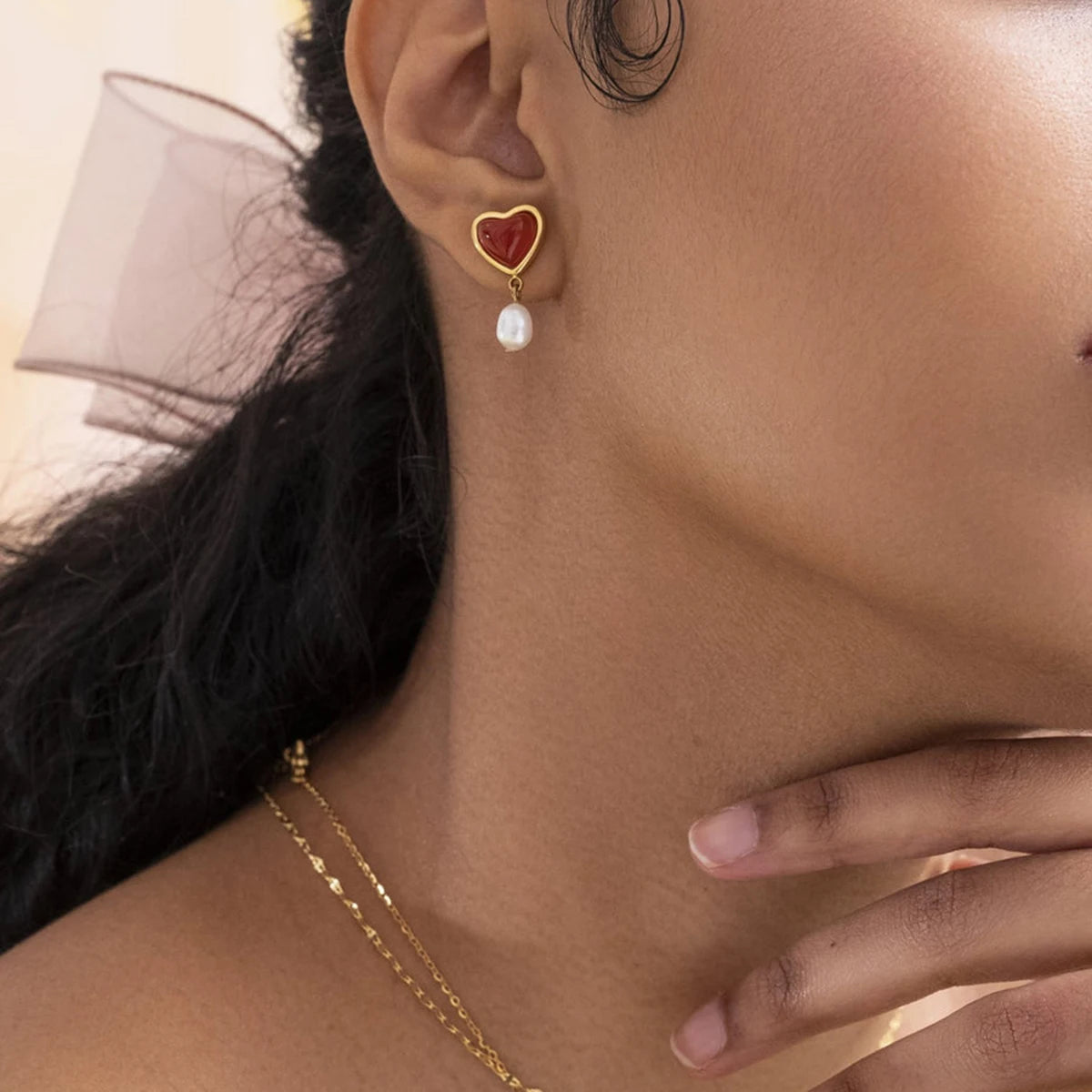 レッドオニキス ラブジュエリーセット