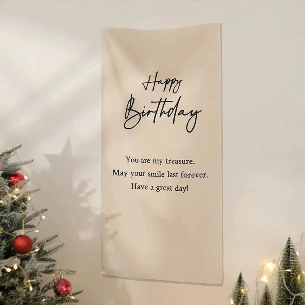 パーティー装飾 布製バースデー用 壁面バナー 誕生日会用 高品質