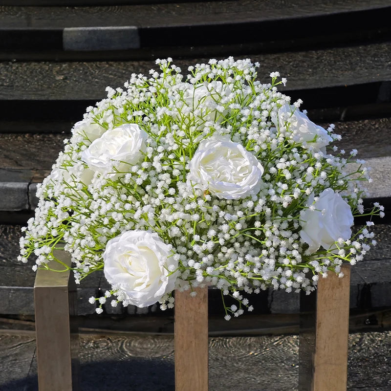 パーティー・ガーデン装飾|屋外用シルクフラワーボールアレンジメント