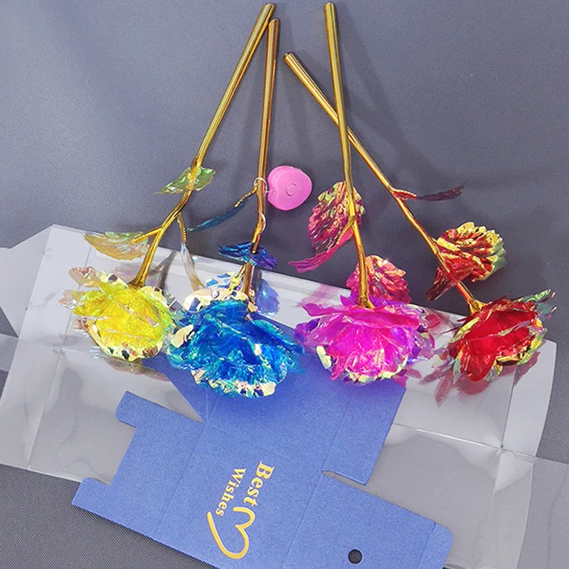 パーティー・インテリア装飾| カラフル造花ローズ(25.5c)