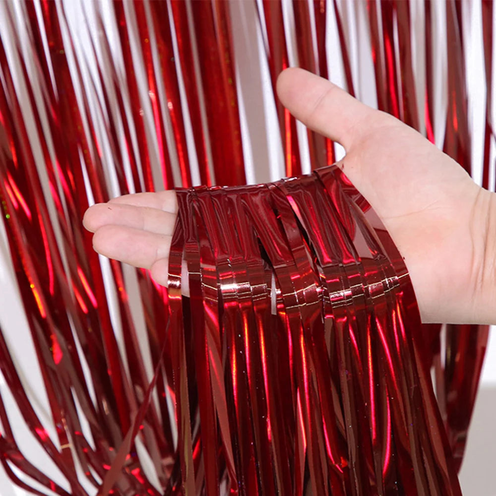 パーティー・インテリア用装飾 キラキラ!ホイル素材カーテン 高品質素材