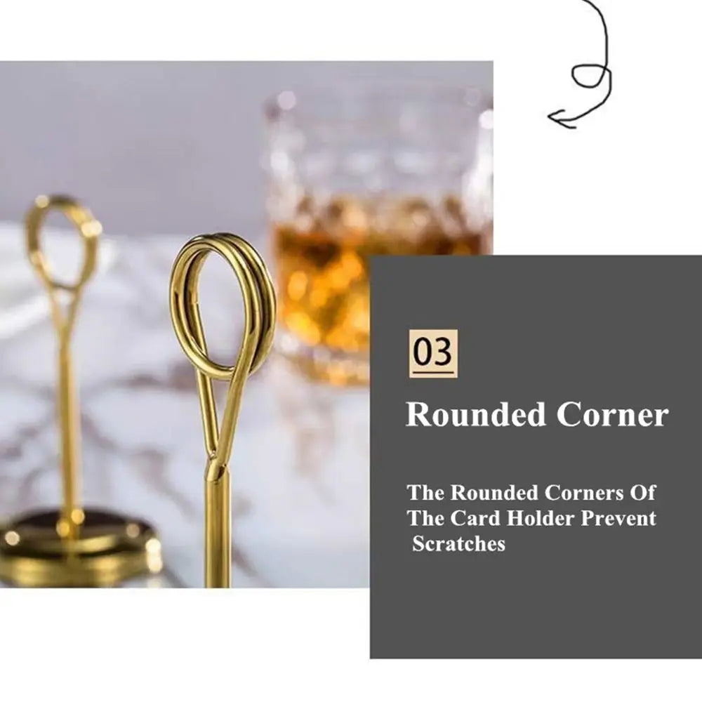 イベント・結婚式装飾|ステンレス製ラウンドフォトクリップホルダー