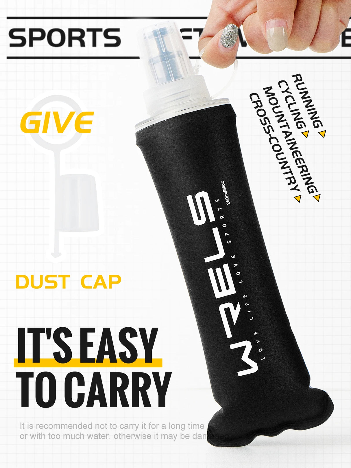 |イベント・ノベルティ用品 | 折りたたみ式ソフトウォーターボトル | 150ml/250ml/500ml コンパクト